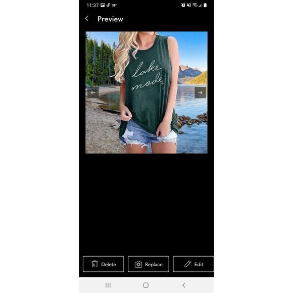 New XXL Dark Green Lake Mode Sleeveless Muscle Shirt Tank Top - Picture 1 of 6